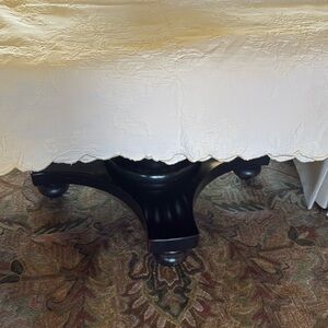 107” x 56” quilted matelasse tablecloth